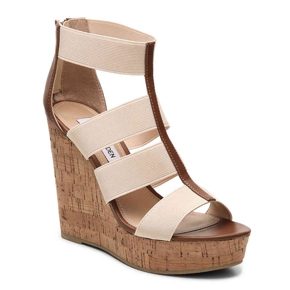 Steve Madden Shoes - Steve Madden | Selinah Elastic Banded Nude Wedges